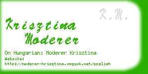 krisztina moderer business card